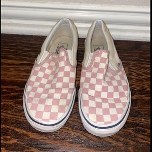Pink checkered Vans